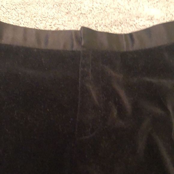 Lauren Ralph Lauren velvet pants w/satin waistband/hidden button front zipper - Picture 9 of 9